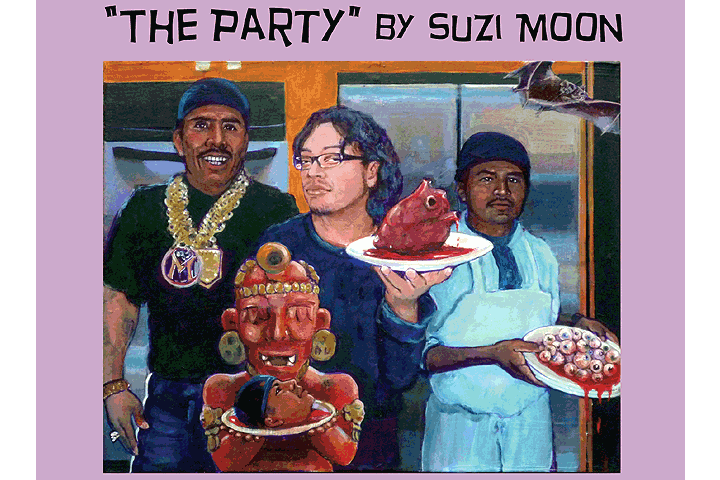 Still from "The Party" a mural by Suzi Moon